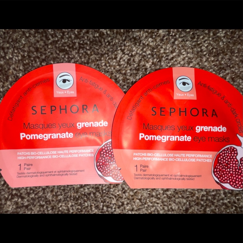 ✨4/$15 x2 Sephora Collection CLEAN Pomegranate Eye Masks